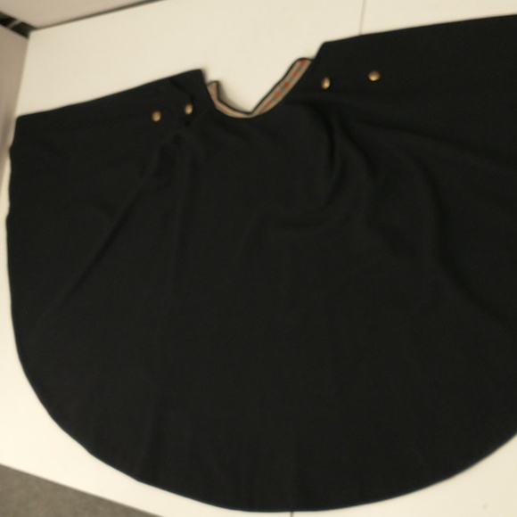 Vintage Wool Cape Navy Blue w Red Lining Nurse w Trim Cover Quality moth damage - Picture 14 of 16